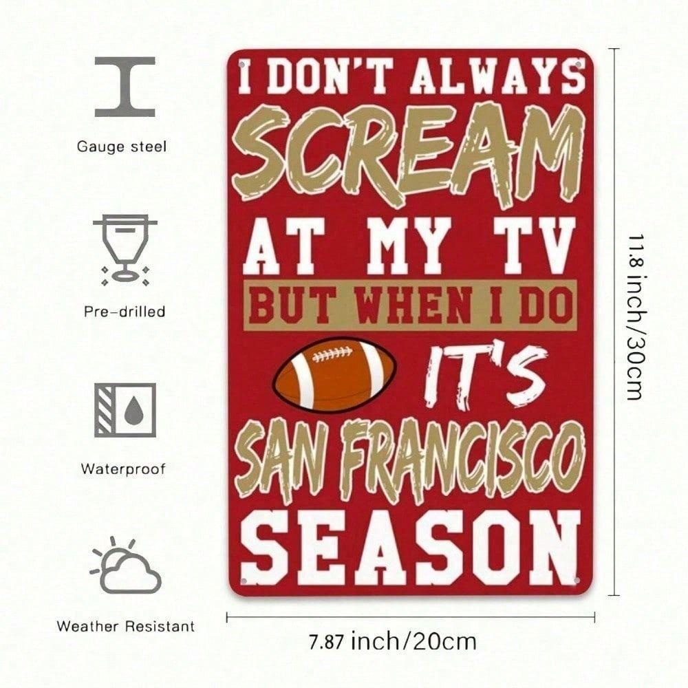Metal Wall Art San Francisco 49ers Football Gift Mascot Garage Decor
