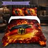 Germany Football Pattern 3 Pieces Bedding Set Soft Microfiber Duvet Cover with Pillow Cases for Bedroom