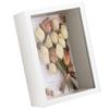 Wooden 3D Wall and Tabletop Photo Frame with Hollow Design, Dried Flower, and Butterfly Specimen.
