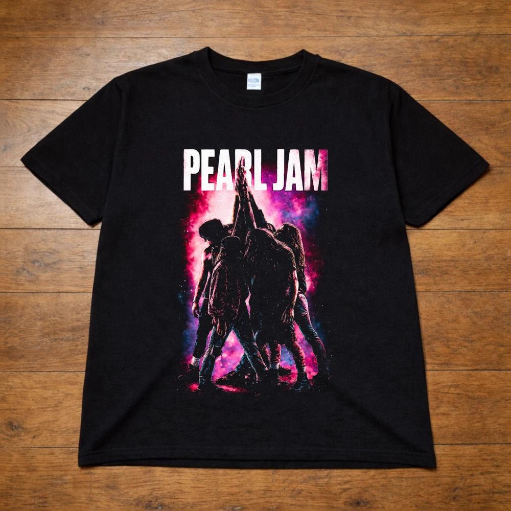 Pearl Jam Silhouette Band T Shirt Grunge Rock Tee Adults Kids Black 2XL