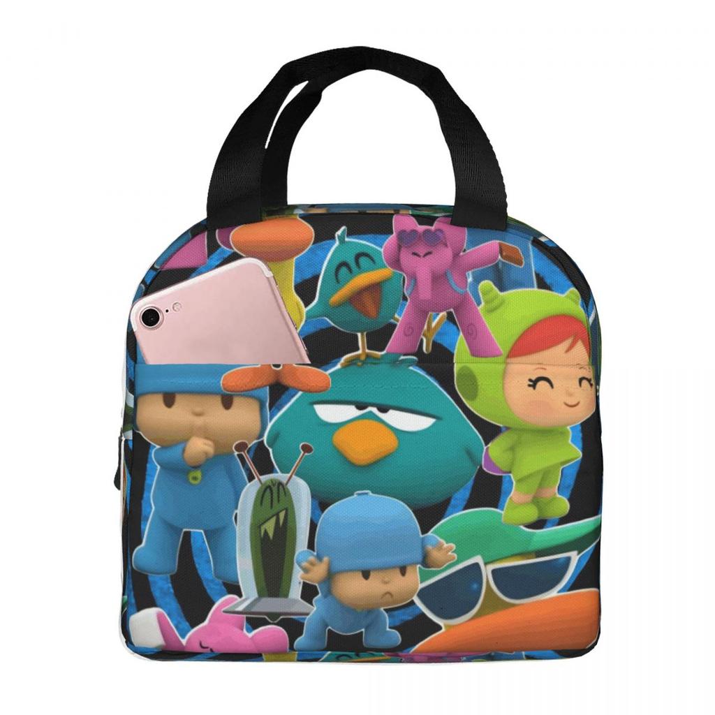Pocoyoes Cartoon Comdy Thermal Insulated Lunch Bag for Travel Portable Bento Box Men Women Cooler Thermal Lunch Box