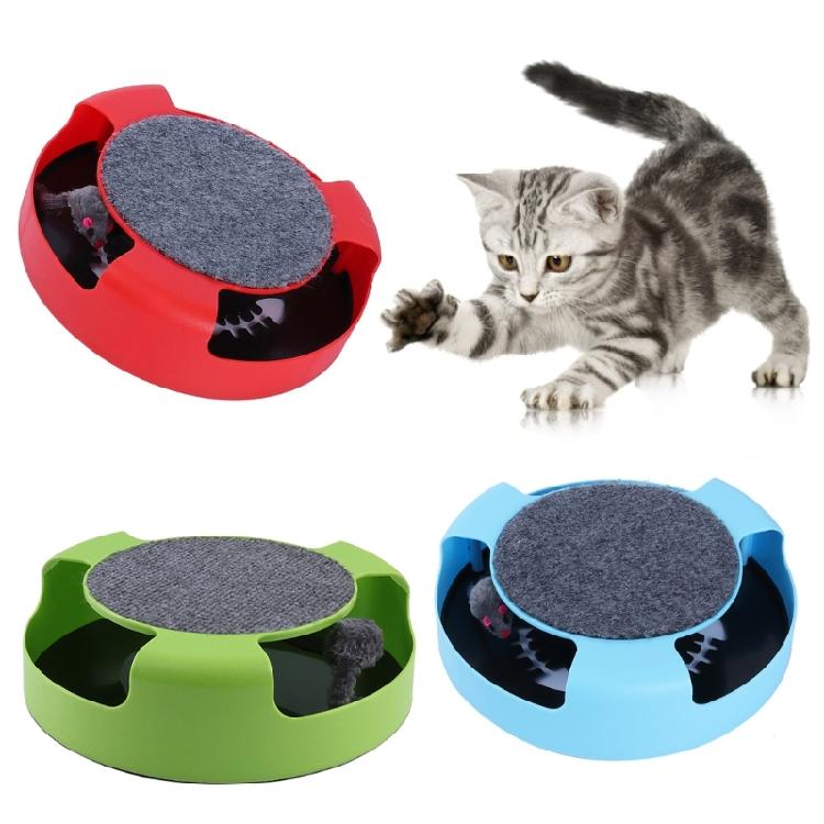 Interactive Cats Toy Mouse with Teasing Track Circuit Toy with Scratch Pad