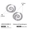 Stainless Steel Spiral Hoop Earrings Exquisite Stud Earring Trendy Jewelry Party Gift