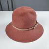 Summer Fedora Hat For Women With Breathable Polyester Knit Sun Protection Casual Beach Wear