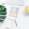 30Pcs Wine Glass Shape Paper Clip Small Metal Paper Clamp File Organiser Clip Metal Book Marker Clips for Office School