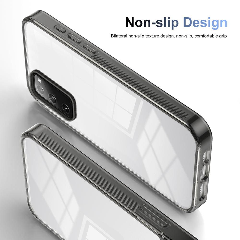 KEYSION Transparente Hülle für Samsung S20 FE 5G Weiches TPU+PC Rutschfest HD Klar Stoßfest Handy-Rückseite für Galaxy S21 FE 5G