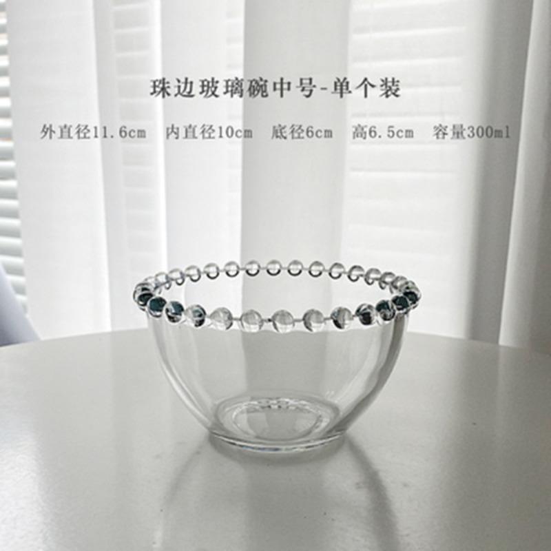 

Прозрачная стеклянная чаша Креативная фруктовая салатница Ресторанная еда Декор Дим-сам Мороженое Десертница Домашняя кухня Посуда
