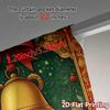 2pcs,Curtains Christmas Bell Teddy Bear Gifts (2) Chic Pattern Curtains Polyester Easy Install Curtains Decorations Suitable for