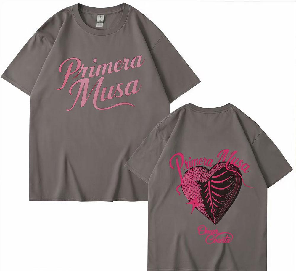 Omar Courtz Primera Musa Album 2025 Summer Merch 100 Pure Cotton Printed Tshirt Men Women Clothing Fashion Aesthetic Comfort