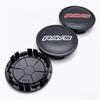 4 piezas/Set 75 mm / Clips 65 mm Emblema Insignia Logo Rays Tapacubos Centrales de Rueda de Coche Tapa de Cubo de Rueda Tapa de Cubo de Llanta Reemplazo Accesorios para Coche