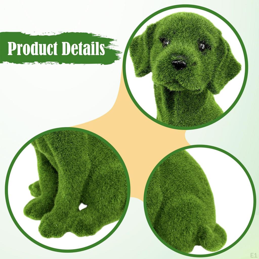 Statue Resin Animal Sculpture Collectible Figurine Ornament Cute Flocked Decor Creative Dog Crafts