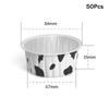 10/20/50 Pcs Round Baking Cups Tin Paper Foil Wih Lids Reusable Cupcake Cups Desserts Flans Mini Cake Pans Bread Mould Custard
