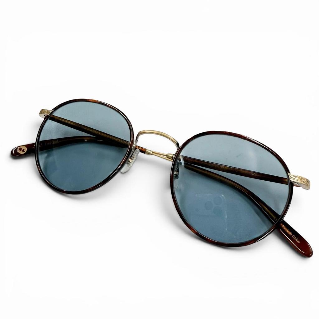 Tolle GARRETT LEIGHT Sonnenbrille Wilson Schildpattmuster Klares Braun Herren Gebraucht