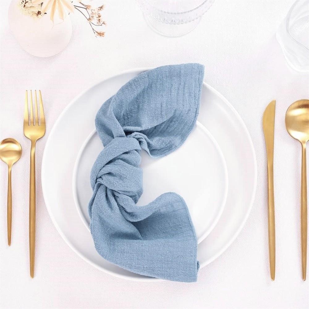 2PCS Soft Cotton Cloth Napkins 42*42 cm Gauze Napkins Tea Towel Bamboo Knot Napkins  Restaurant