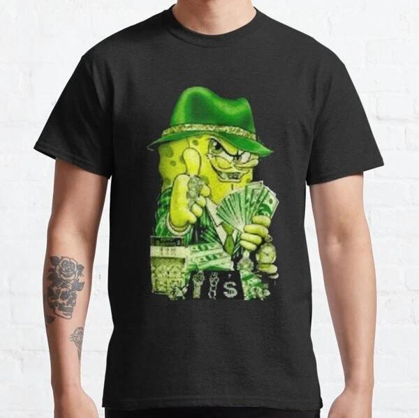 Hot Sale! gangster spongebob Classic Classic T-Shirt S-5XL S разноцветный