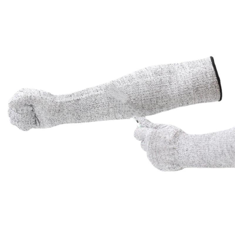 HPPE Level 5 Cut Resistant Arm Sleeves 1 Pair Anti Puncture Safety Sleeve for Glass Handling Construction Repair Work