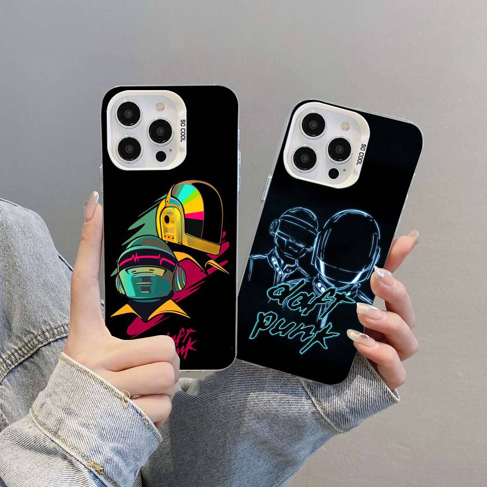 D-Daft Punk Band France Color Phone Case For IPhone 17 16 15 14 13 12 11 Pro Max Plus Pro Shell