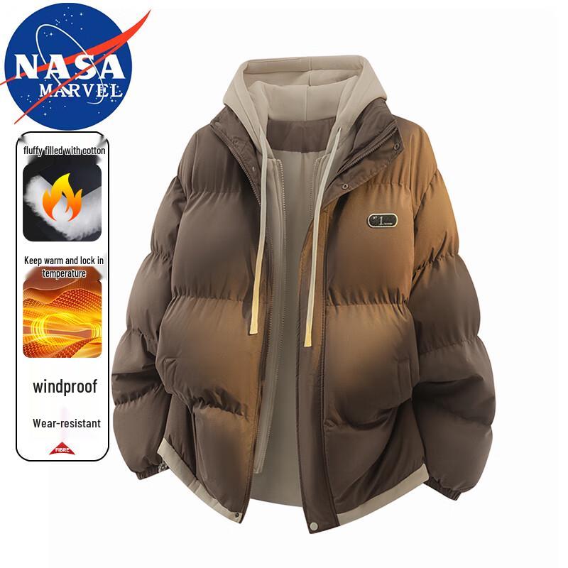 NASA MARVEL Men's Winter Hooded Puffer Jacket