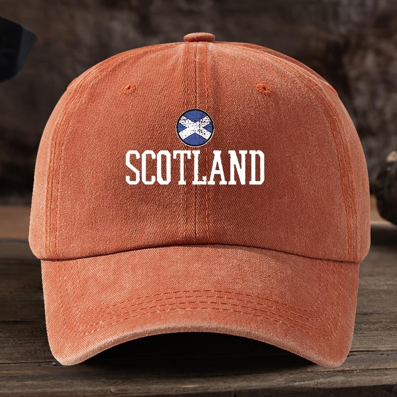 Men Women Scottish Gaelic Letter Print Baseball Cap Adjustable Snapback Hat Suitable for Outdoor Casual Wear Themed Even