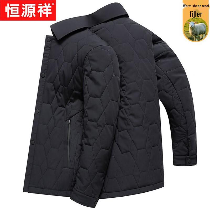 Hengyuanxiang Men s Winter Wool-Filled Padded Jacket XL (175)