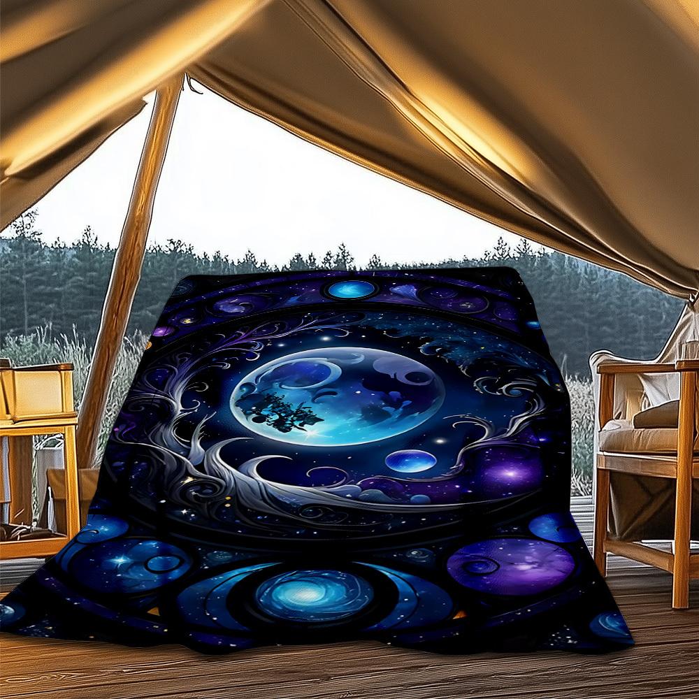Celestial Dreamscape Outdoor Blanket, Soft And Comfortable Blanket, Casual Warm Outdoor Blanket, Camping Travel Blanket, Good Birthday Gift 1169