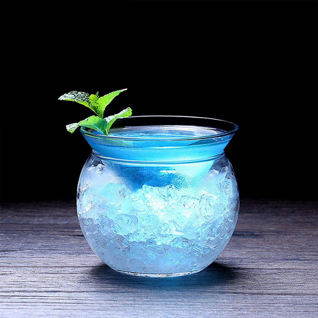 2pcs Martini Glass Round Base Cocktail Glasses Cup For Party 260ml