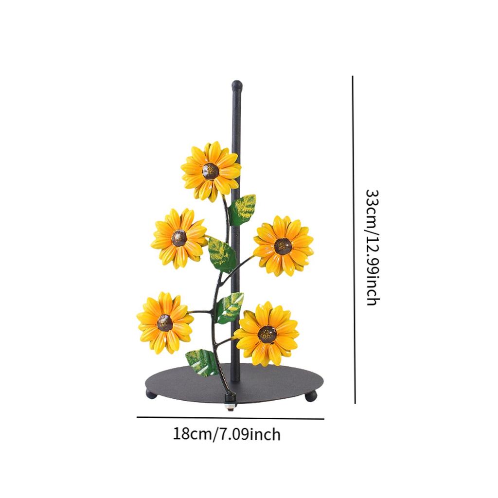 Metal Art Sunflower Paper Towel Holder Kitchen Decorative Accessories Room Living Room Butterfly 3D Paper Towel Holder