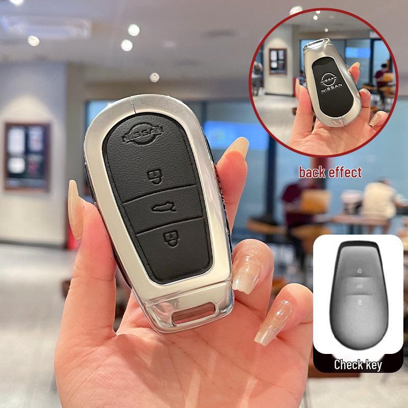 Premium 2025 Dongfeng Nissan N7 Key Cover - Metal & Leather