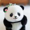 Genuine Panda Little Pendant, Giant Panda Qizai Huahua Hanhan Plush Doll Schoolbag Keychain Gift