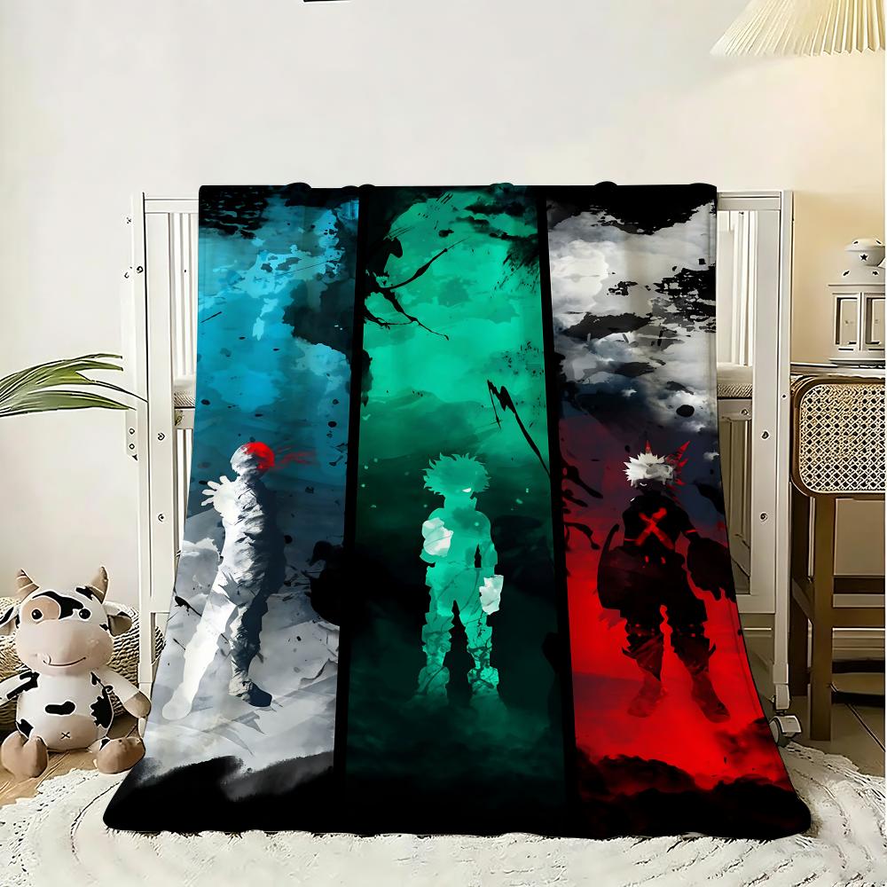 My Hero Academia Anime Throw 240g Flannel Blanket Lightweight Soft Skin-friendly Summer Thin Throw Blanket