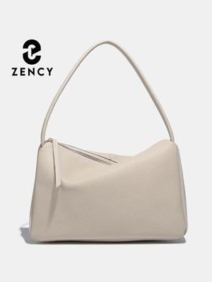 Zency Retro Elegante Couro Genuíno Bolsa de Alça Superior para Mulheres