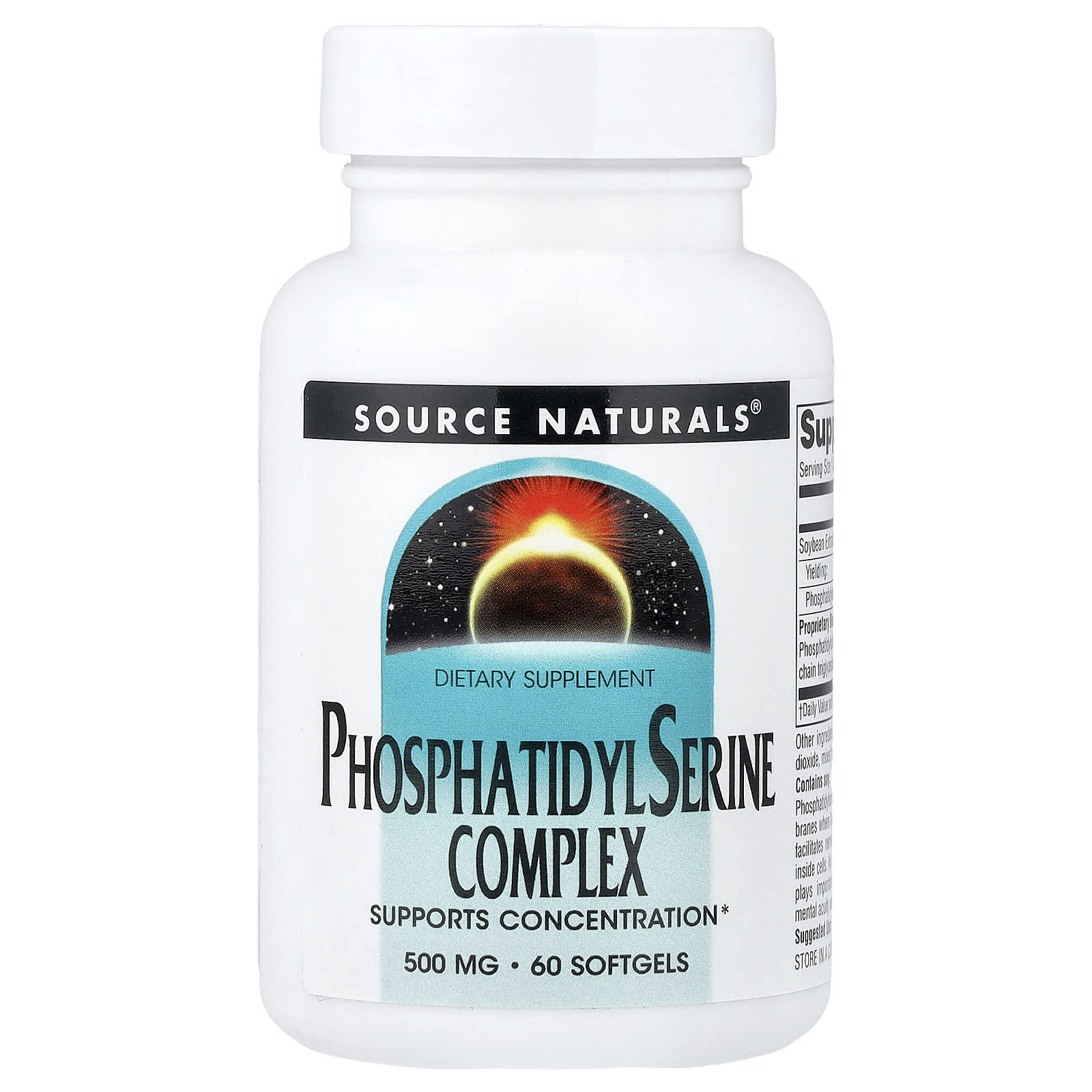 

Phosphatidylserine Serine Complex, 500Mg, 60 Softgels