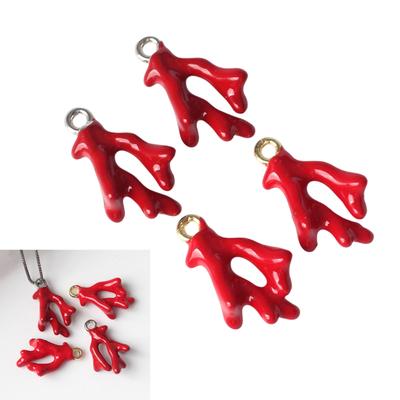 Handcraft Corals Drop Charm for Necklaces Keychains Crafting Sturdy Alloy Jewelry Accessory