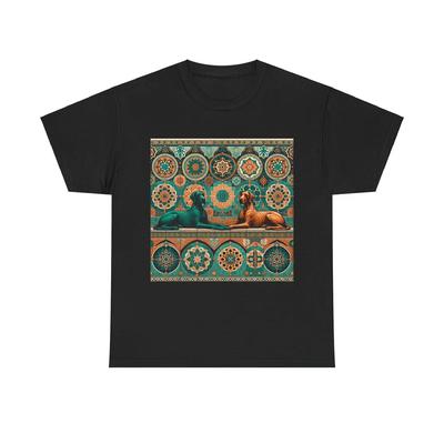 Unisex T-Shirt für Erwachsene Marokkanische Fliese Deutsche Dogge Kunstdruck