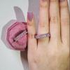 Anello Zircone Arcobaleno Moda Europeo-Americana - Quadrato Pieno di Diamanti, Monocolore, R4573.