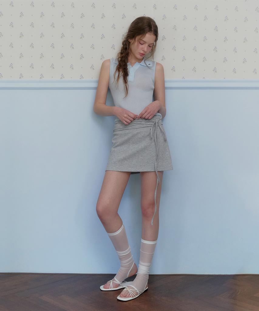 Teuwi Trick Strap Banding Mini Skirt
