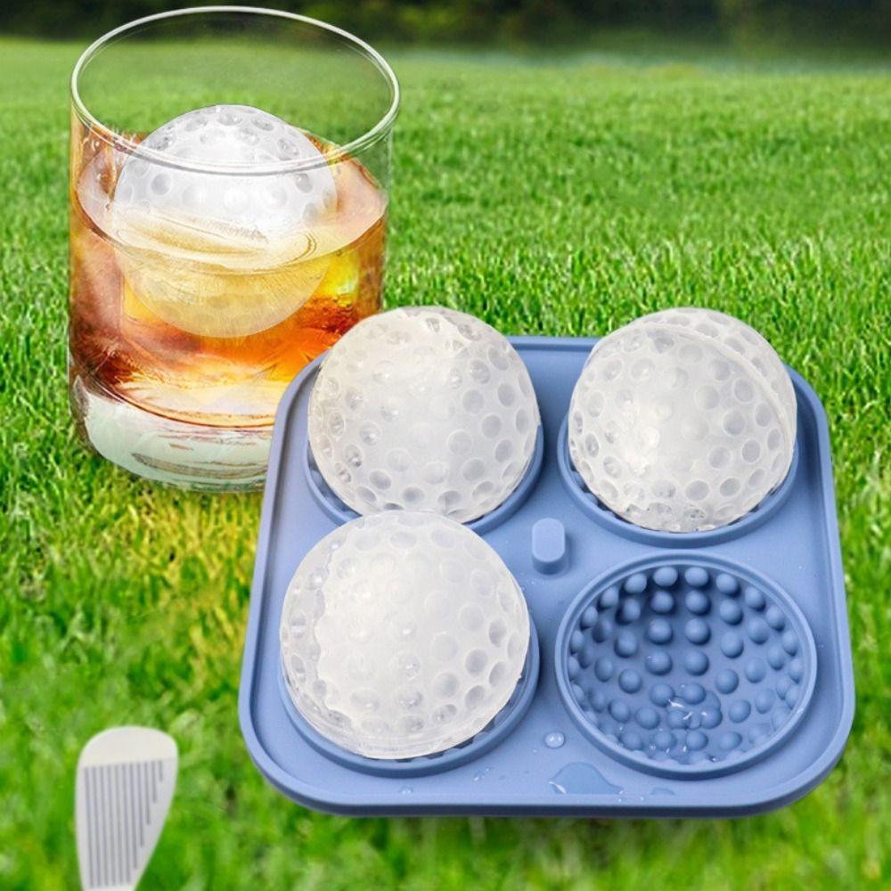 Funnel Type Lid Golf Ball Ice Mold Silicone Sphere Ice Mold DIY Ice Cube Tray  Cocktails