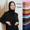 28Color Modal Cotton Jersey Hijab Scarf Ramadan Long Muslim Shawl Plain Solid Soft Turban Wraps For Women Headband