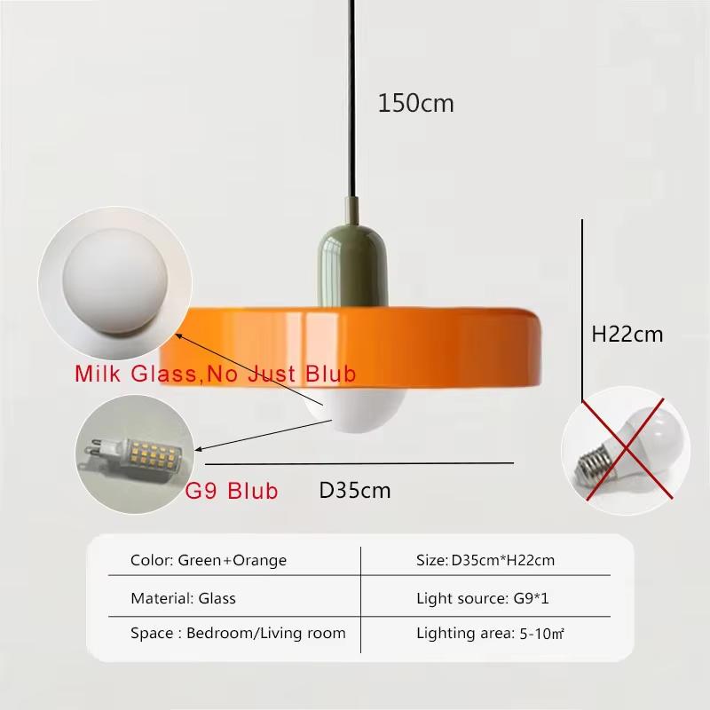 35cm Glass Pendant Light Nordic Home Decorative Ceiling Hanging Lamp For Living Room Bedroom Indoor Vintage Dining Table Fixture