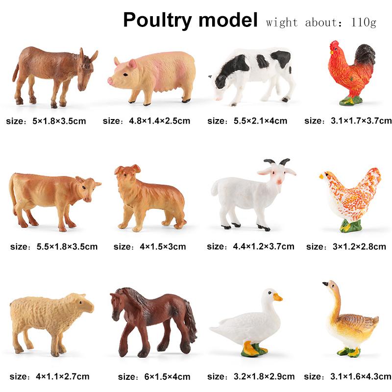 Miniatur Löwenhai Pferd Dinosaurier Tiere Modell Set Actionfiguren Figur Zoo Niedlich Bildung Kinder Puzzle Spielzeug Geburtstagsgeschenk