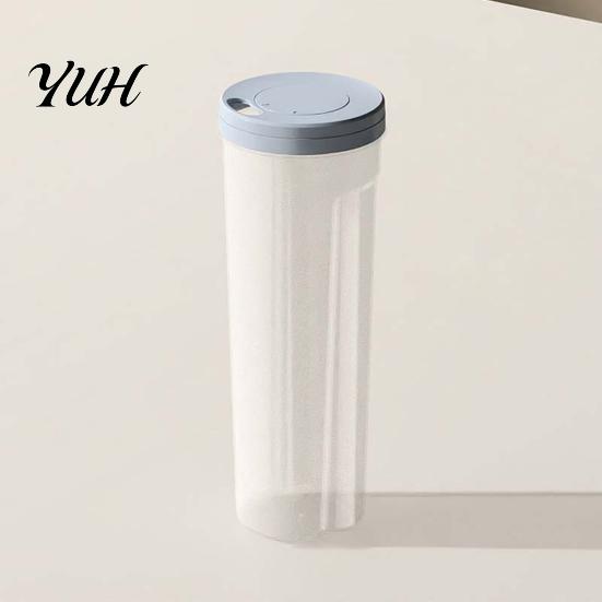 Cereal Storage Bin Airtight Spaghetti Container, Clear PP Rotate Open Noodle Organizer, Freshness Locking Lid Moisture Proof Food Preservation for Dry