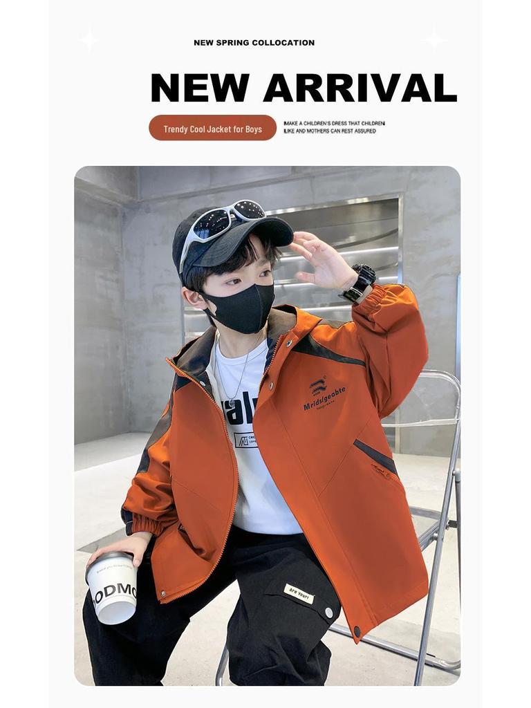 2025 Neue Jungen Winddichte Kapuzenjacke - Frühling/Herbst Stil