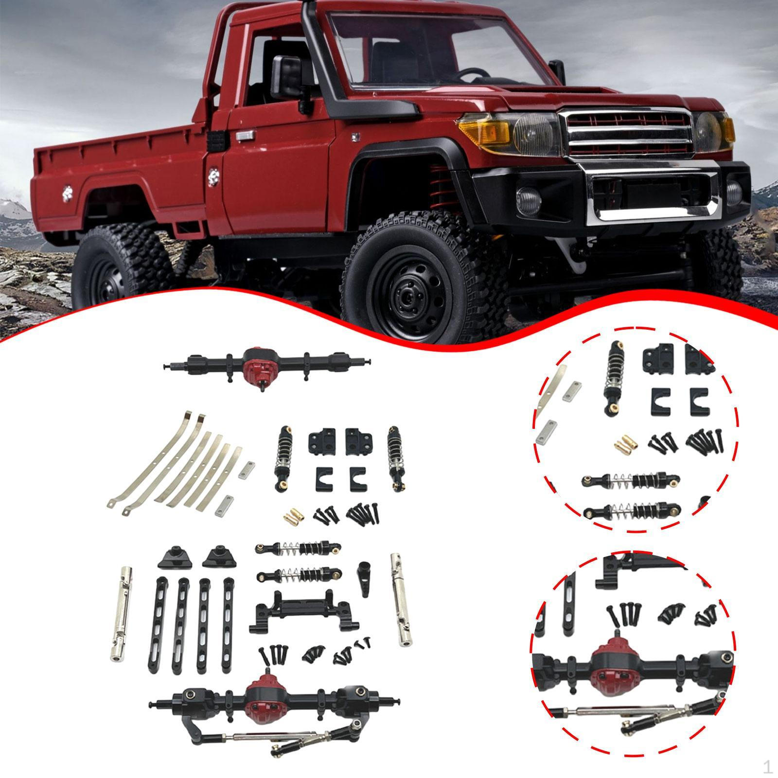 

RC Car Accessories Front and Rear Assembly Chassis Upgrading Modified 1:12 чорний