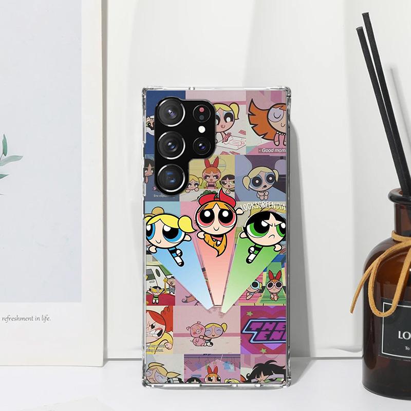 

Cartoon P-Powerpuff-Girls Phone Case For Samsung Galaxy S26 S25 Edge S24 FE S23 S22 Ultra S21 Plus S20 + Art Fundas Back Cover G Samsung S25 Edge