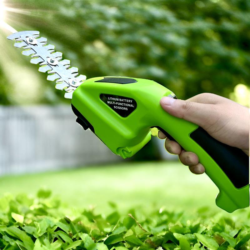 Dual-Use Rechargeable Electric Hedge & Grass Trimmer with Lithium Battery