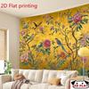 2D Chinoiserie Peony Bird Tapestry for Bedroom Living Room Decor