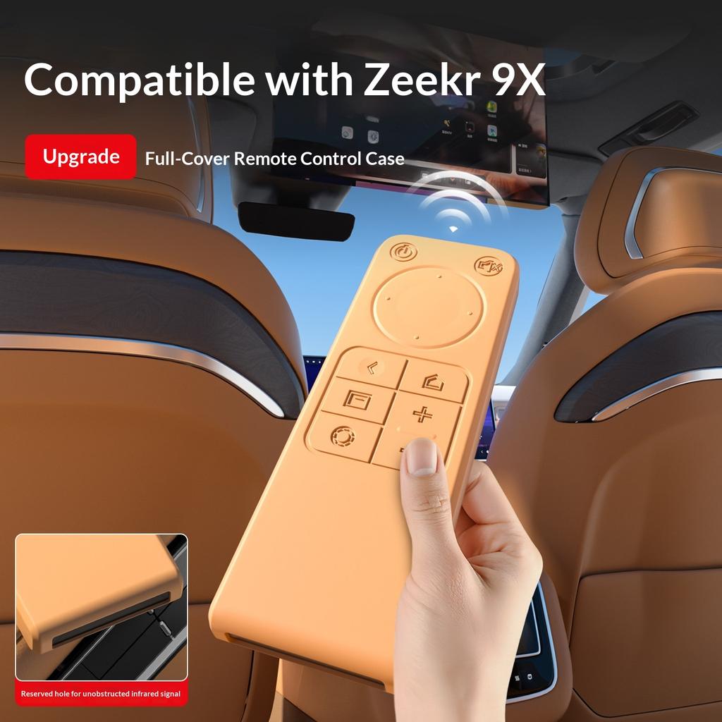For Zeekr 9X 2025-2026 Rear Entertainment Remote Silicone Protective Case Anti Scratch Key Fob Cover