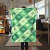 1PC Clover Print FlAannel Blanket, High quality Comfortable for All Seasons, Home Decor, Warmth and Comfort