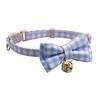Lattice Bow Pet Cat Collar with Bell Adjustable Pet Collar Bownot Safety Necklace for Puppy Kitten Cat Cute Pattern Pet Supplies