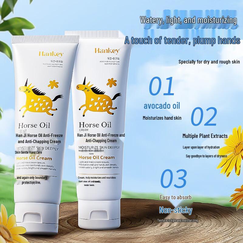 Hanji Horse Oil & Goat Milk Moisturizing Hand Cream Set